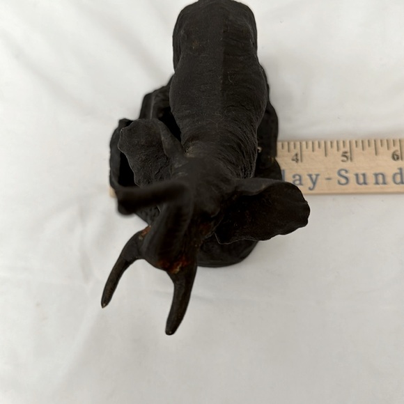 Vintage Cast Iron Elephant Business Card Holder Pachyderm - Picture 9 of 9